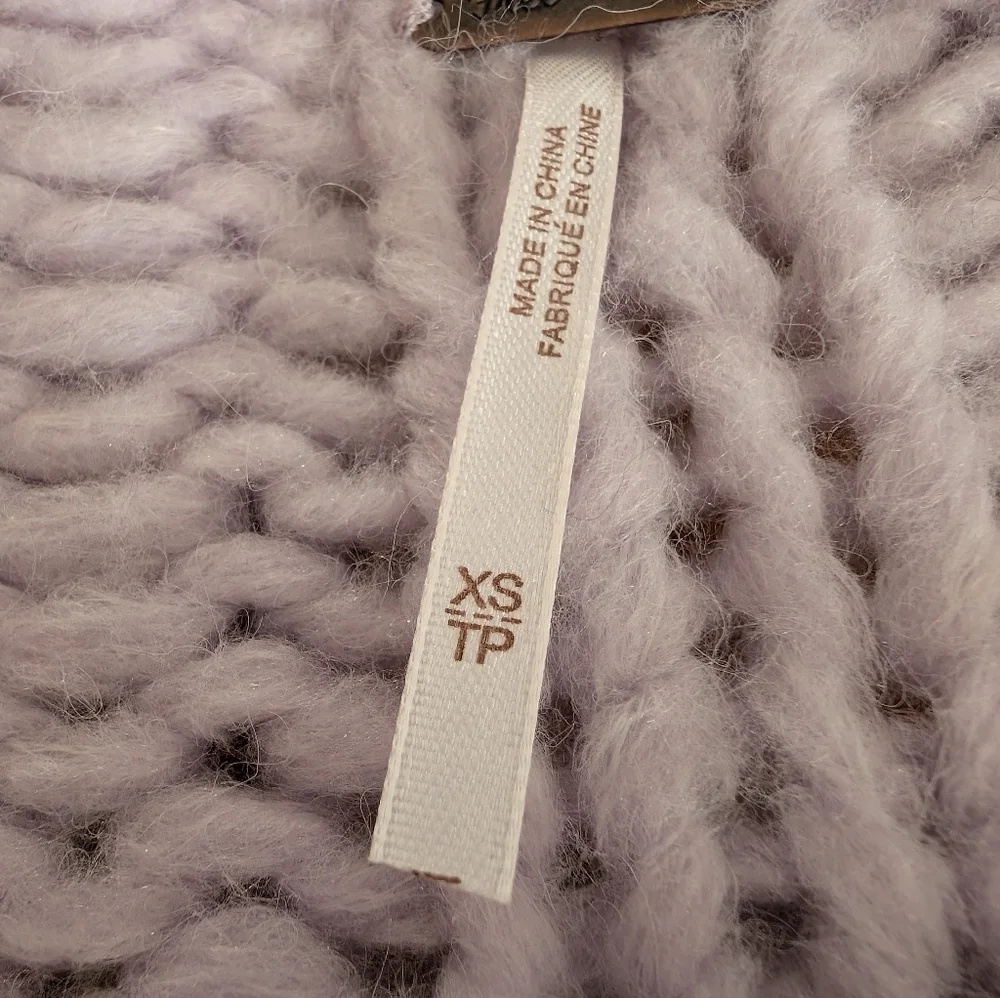 Free People Cozy Lavender Knit Sweater